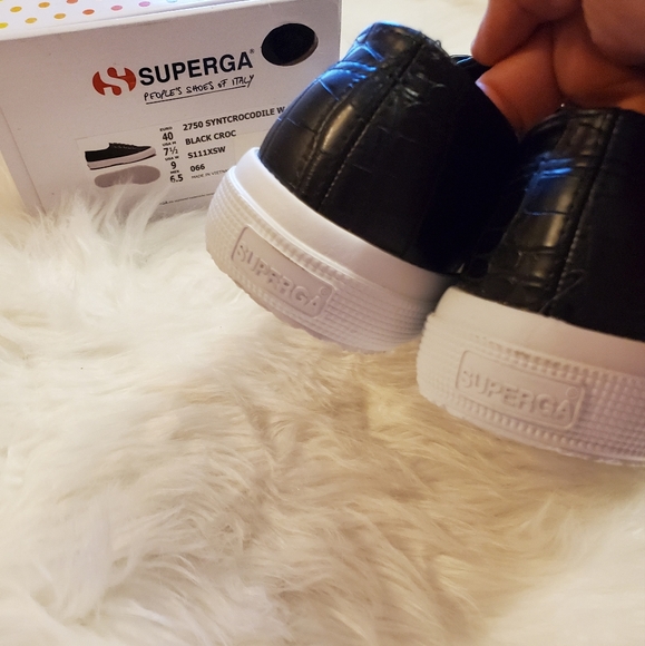 Superga 2750 Embossed faux Crocodile sneakers - black - Picture 10 of 16